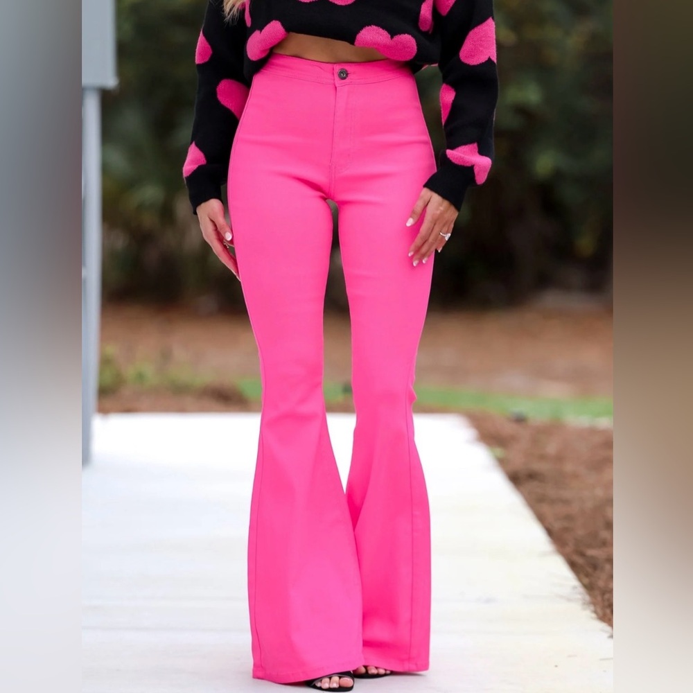 Women’s Pink Flared Bottoms